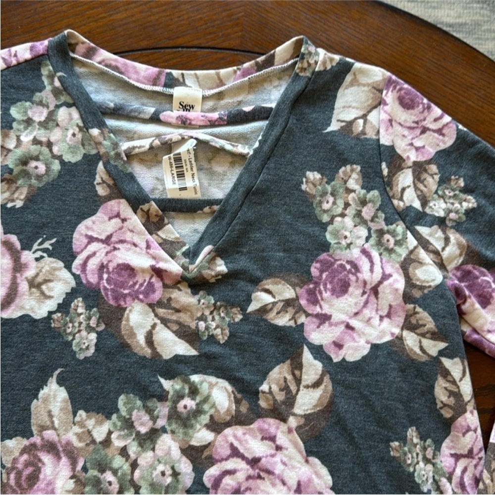 Sew in Love The best! Ladder neck tunic top